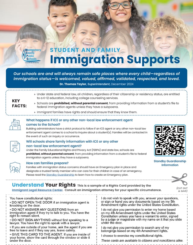 MCPS Student and Families Immigration Supports