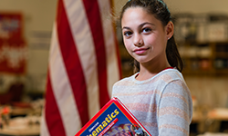 girl with book