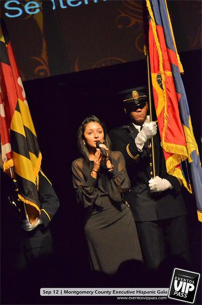 Blake student sings the National Anthem